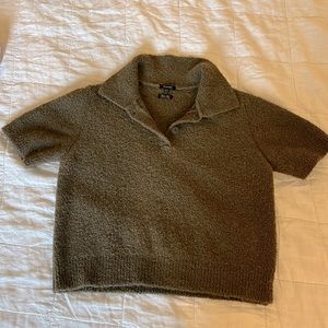 Massimo Dutti Short Sleeve Sweater - Alpaca, Wool, Italian Yarn